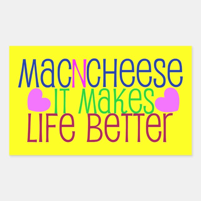 Mac & Cheese Life Rectangular Sticker (Front)