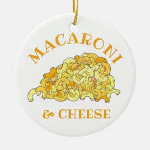 Mac & Cheese Macaroni Pasta Soul Food Foodie Ceramic Tree Decoration