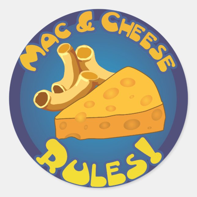 Mac & Cheese Rules Sticker (Front)