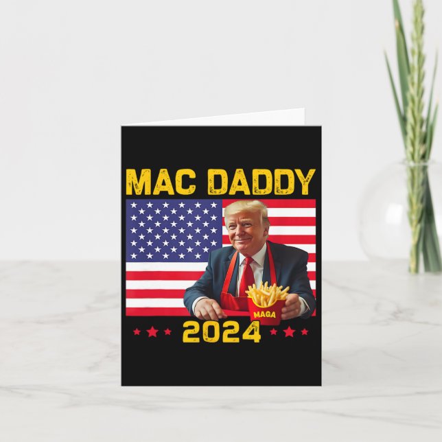 Mac Daddy Funny Trump Making Fries Mega Donald Tru Card (Front)