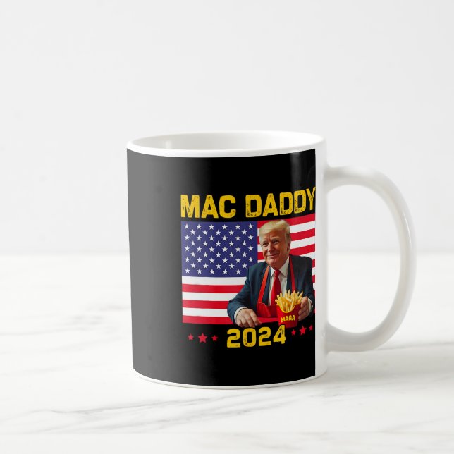 Mac Daddy Funny Trump Making Fries Mega Donald Tru Coffee Mug (Right)