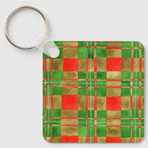 MAC GREGOR TARTAN Aluminium Square Keychain