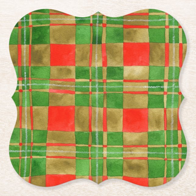 MAC GREGOR TARTAN Bracket Paper Coasters  (Front)