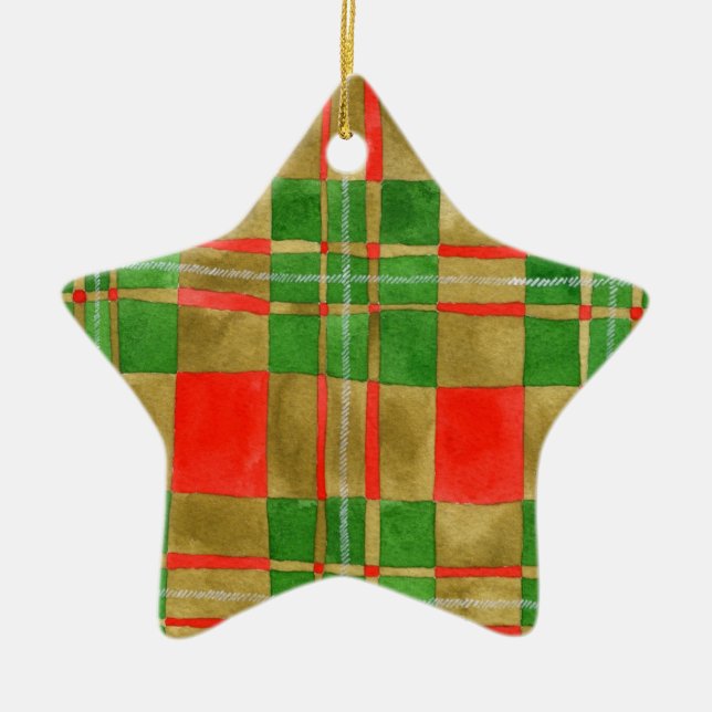 MAC GREGOR TARTAN Ceramic Star Ornament (Front)