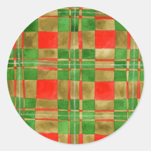 MAC GREGOR TARTAN Large Round Stickers