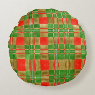 MAC GREGOR TARTAN Round Throw Pillow