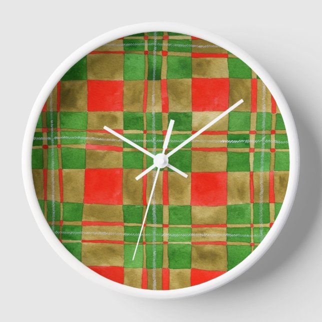 MAC GREGOR TARTAN Round Wall Clock (Front)