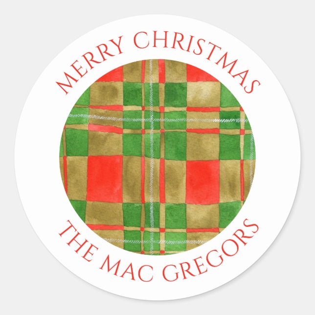 MAC GREGOR TARTAN Small Round Envelope Seals (Front)