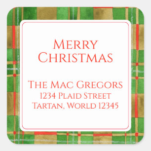 MAC GREGOR TARTAN Small Square Address Seals