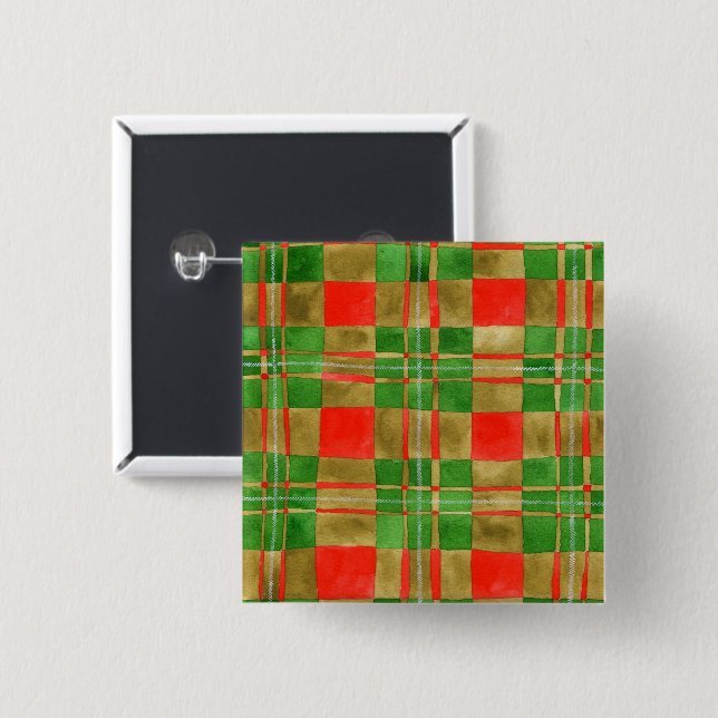 MAC GREGOR TARTAN Square Pin Button (Front & Back)
