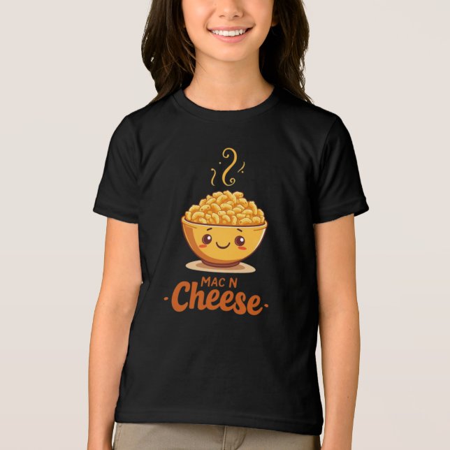 Mac N Cheese Cute Bowl Tri-Blend Shirt (Front)