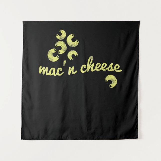 Mac n cheese | fun chef humour gift tapestry (Front)