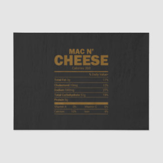 Mac N Cheese Nutrition Facts Family Matching Tissue Paper