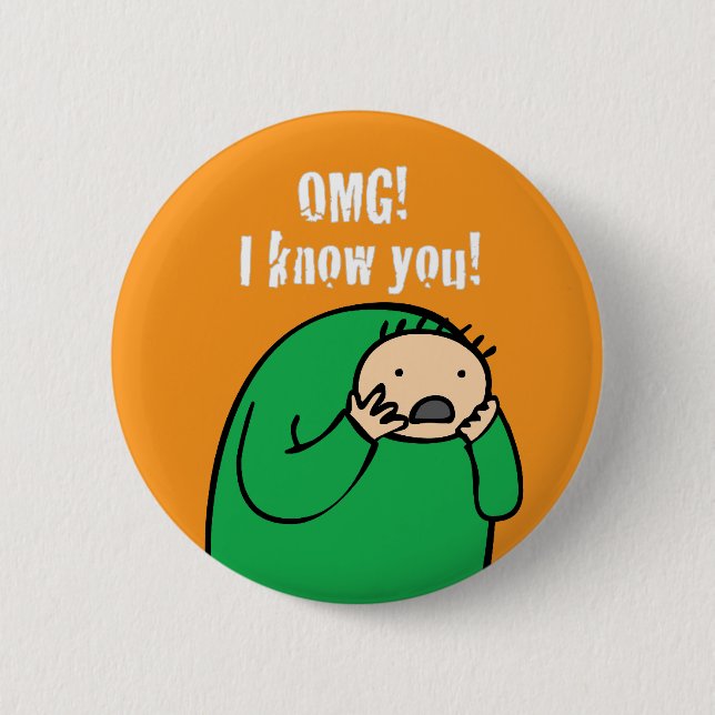 Mac OMG! Button (Orange) (Front)