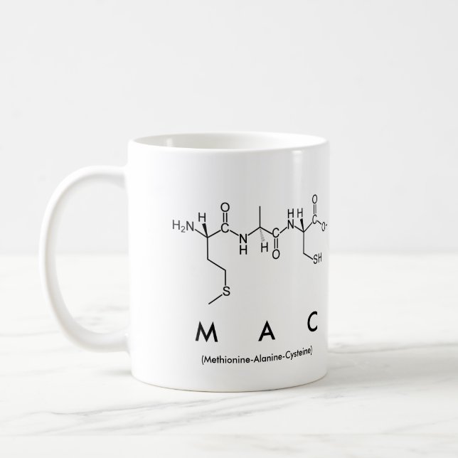 Mac peptide name mug (Left)