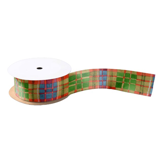 MAC RAE TARTAN 1.5" Wide Satin Ribbon (Spool)
