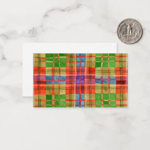 MAC RAE TARTAN 3.5x2 Flat Card / Horizontal
