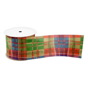 MAC RAE TARTAN 3" Wide Satin Ribbon
