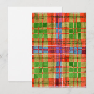 MAC RAE TARTAN 4.5x6.25 Flat Card / Vertical
