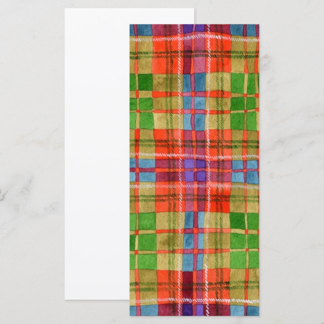 MAC RAE TARTAN 4x9 Flat Card / Vertical (Front/Back)