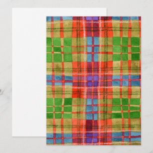 MAC RAE TARTAN 5.5x7.5 Flat Card / Vertical