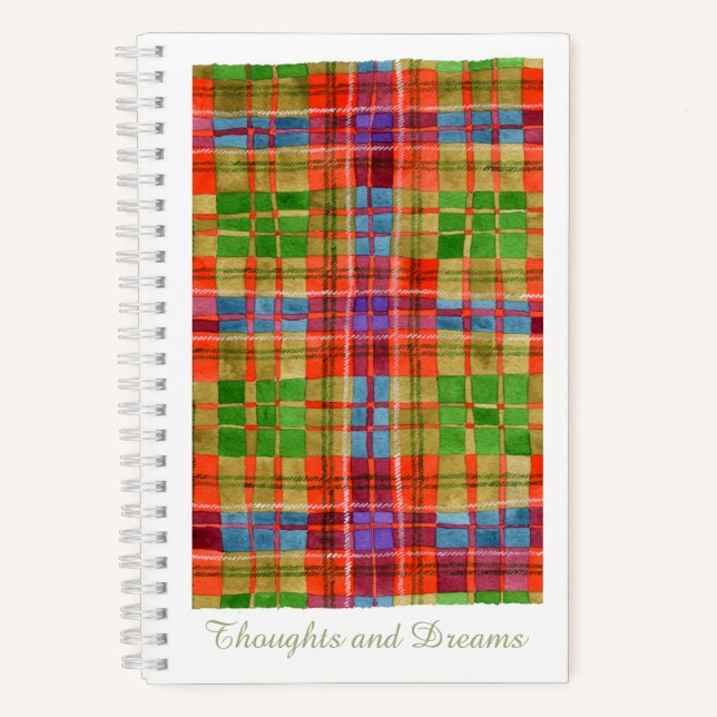 MAC RAE TARTAN 5.5x8.5 Spiral Notebook  (Front)
