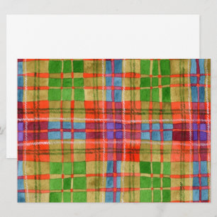 MAC RAE TARTAN 6.5x8.75 Flat Card / Horizontal