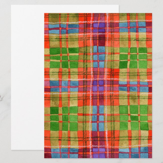 MAC RAE TARTAN 6.5x8.75 Flat Card / Vertical (Front/Back)