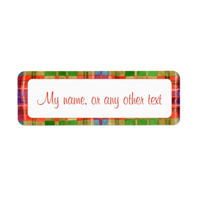 MAC RAE TARTAN .75"x2.25" Labels (Front)