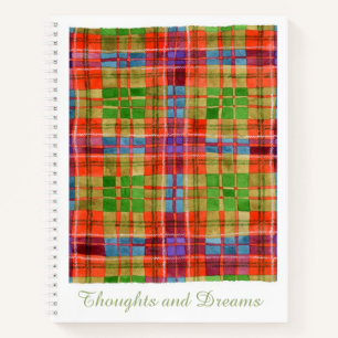 MAC RAE TARTAN 8.5x11 Spiral Notebook 