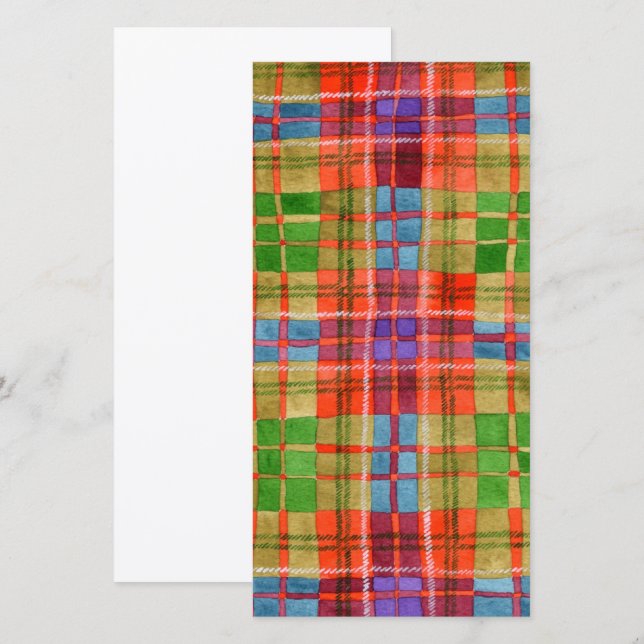 MAC RAE TARTAN 8x4 Flat Card / Vertical (Front/Back)