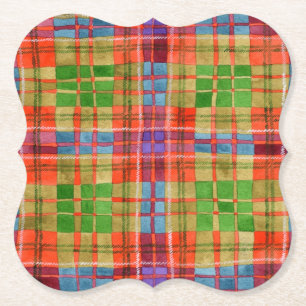 MAC RAE TARTAN Bracket Paper Coasters