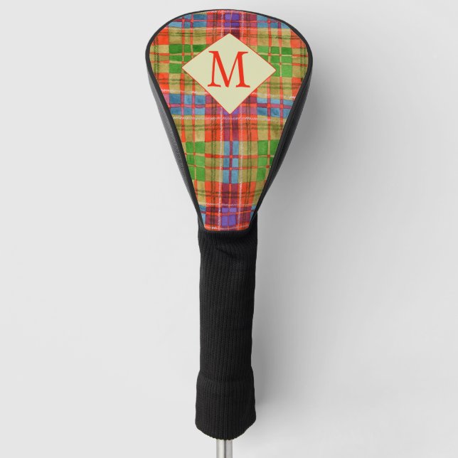 MAC RAE TARTAN Golf Driver Cover + Initial (Front)