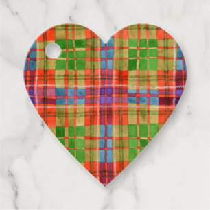 MAC RAE TARTAN Heart Gift Tags