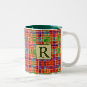MAC RAE TARTAN Hunter Green Combo Mug + Text