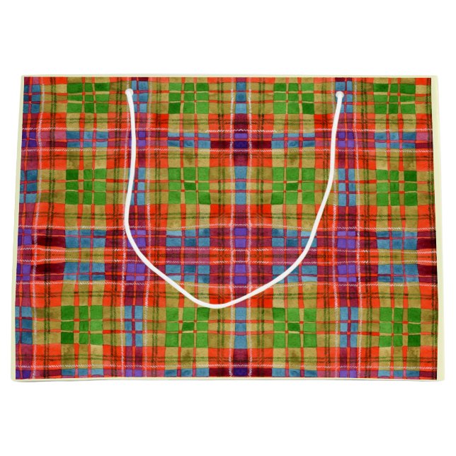 MAC RAE TARTAN Large Gift Bag (Front)