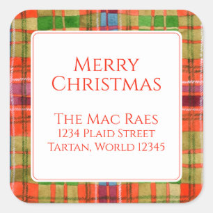 MAC RAE TARTAN Large Square Address Seals