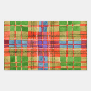 MAC RAE TARTAN Rectangle Stickers