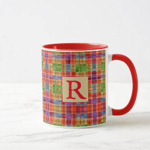 MAC RAE TARTAN Red Combo Mug + Text