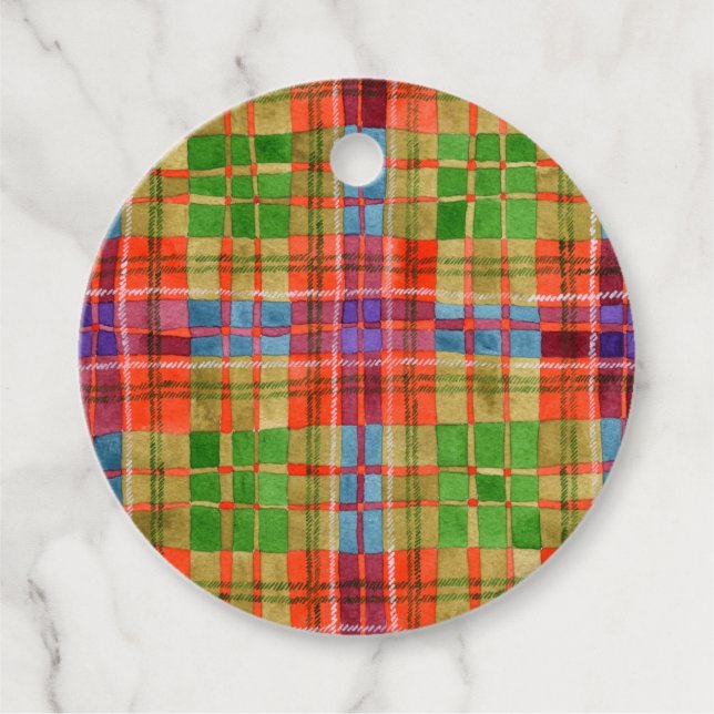 MAC RAE TARTAN Round Gift Tags (Front)