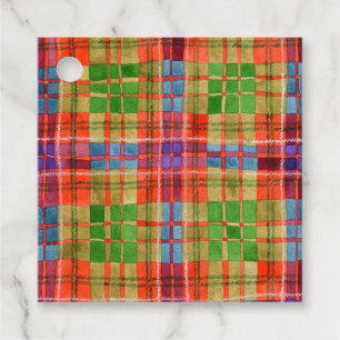 MAC RAE TARTAN Square Gift Tags