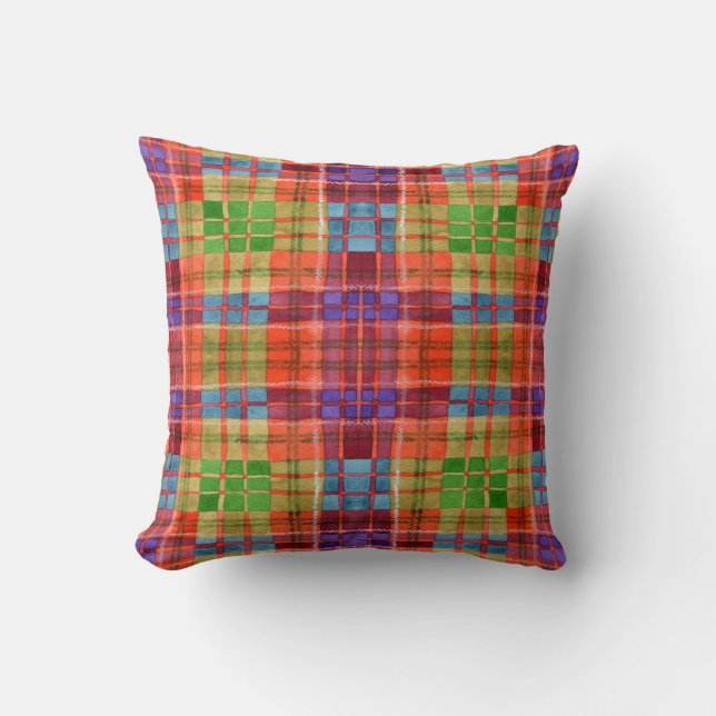 MAC RAE TARTAN Square Throw Pillow (Front)