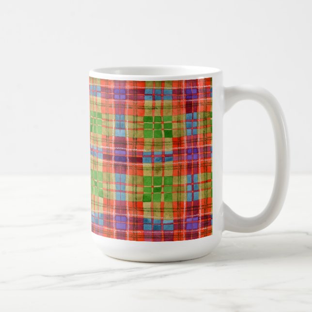 MAC RAE TARTAN Tall White Mug (Right)