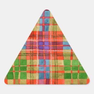 MAC RAE TARTAN Triangle Stickers