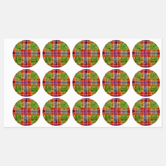 MAC RAE TARTAN Waterproof Labels (Sheet)