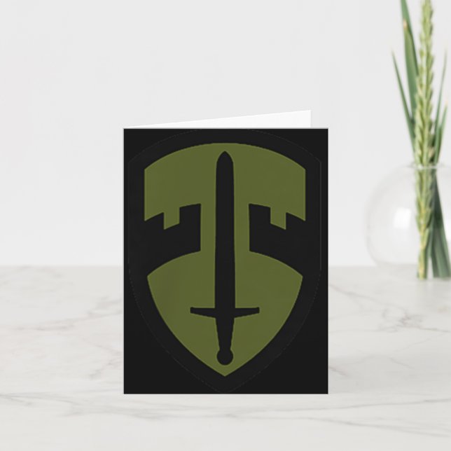 Mac-v Army Small Unit Patch Full Colour Vietnam Ve Card (Front)