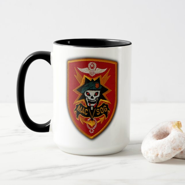 MAC V SOG Vietnam war veterans patch Mug (With Donut)