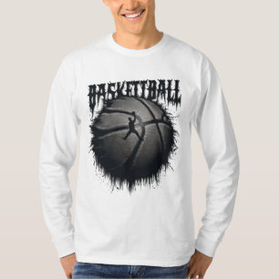 Macabre Dreams: Eerie Basketball Illustrations T-Shirt