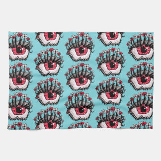 Macabre Eye Creepy Witchy Goth Tea Towel