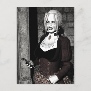 Macabre Mistress Gothic Vampire Postcard